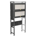 Multifunctional Space Saving Shelving Unit Over Washing Machine, Freestanding Multi-Tier Bathroom Shelf for Laundry, Grey (70 x 25 x 135 cm)