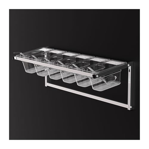 SDVantage Stainless Steel Spice Rack Wall Orga Spacesaving Kitchen Condiment Dispenser Perfect for Buffets and Food Storage Solutions