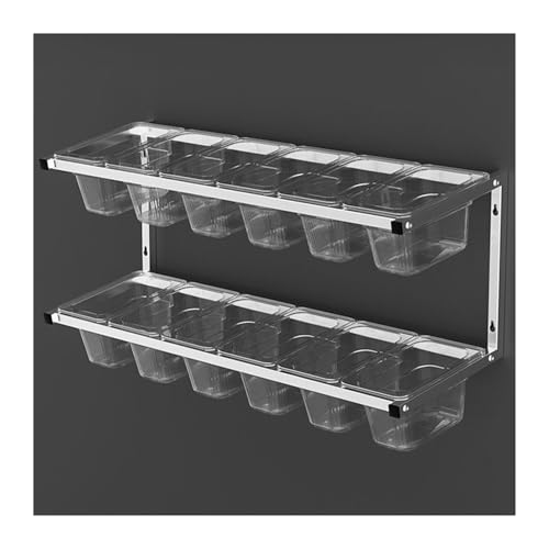 SDVantage Stainless Steel Spice Rack Wall Orga Spacesaving Kitchen Condiment Dispenser Perfect for Buffets and Food Storage Solutions
