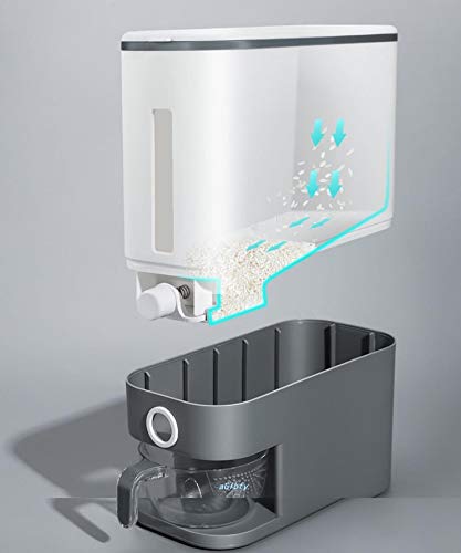 UOHLCX Kitchen Rice Box Storage Automatic Cereal Dispenser Boxs -proof Sealed Food Grain Bin Container