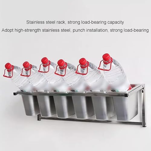 Stainless Steel Wall-Mounted Condiment Rack Set for Kitchen & Restaurant - Ideal for Seasoning Storage & Organization - Perfect for Buffets & Food Containers, Argento