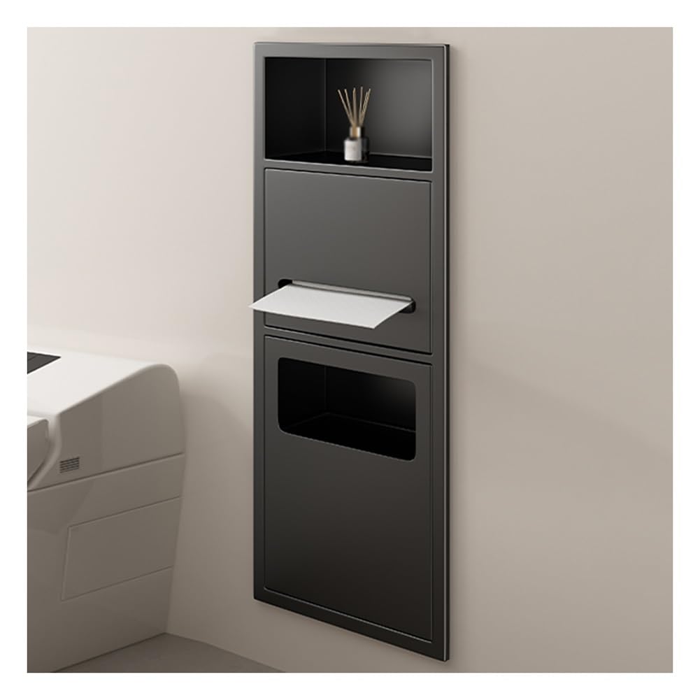 RJYYYDS Recessed Stainless Steel Shower Niche with Trash Bin
