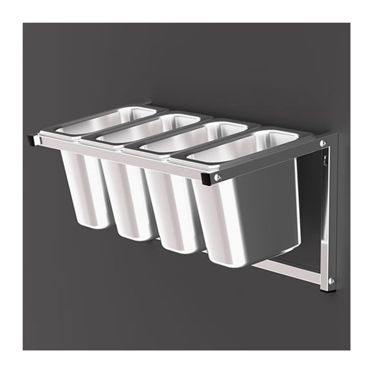 LXBAMKEA Wall-Mounted Commercial Spice Rack Set, Stainless Steel Condiment Racks Organizer Shelf for Kitchen Buffet Restaurant, Seasoning Ingredients Fruits Food Container