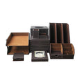 NSUQOA JSEIAJB Large Office Desk Organizer Set Pen Holder Rectangle Tissue Box File Rack Document Tray Memo Case Ashtray
