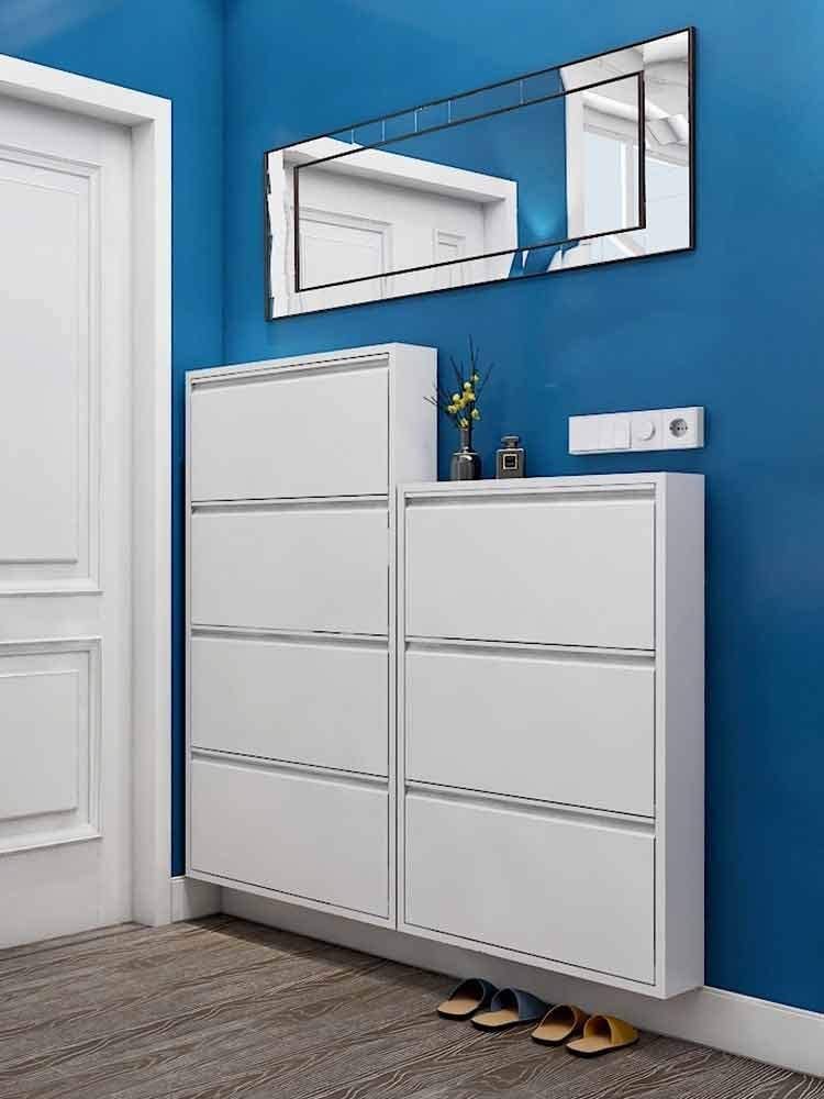GGGUOJINN Fashion Shoe Cabinets Stand Modern Simple Portal Point Steel Hall Simple and Economical Dump Cabinet Corridor Storage Shoe Cabinet Shoe Changing Stool