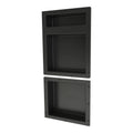 Redi Niche Triple Niche Recessed Shower Shelf- Black, Three Inner Shelves, 16-Inch Width x 34-Inch Height x 4-Inch Depth