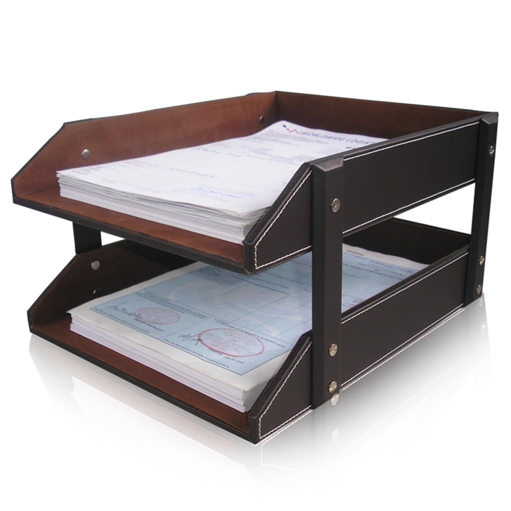 NSUQOA JSEIAJB Large Office Desk Organizer Set Pen Holder Rectangle Tissue Box File Rack Document Tray Memo Case Ashtray