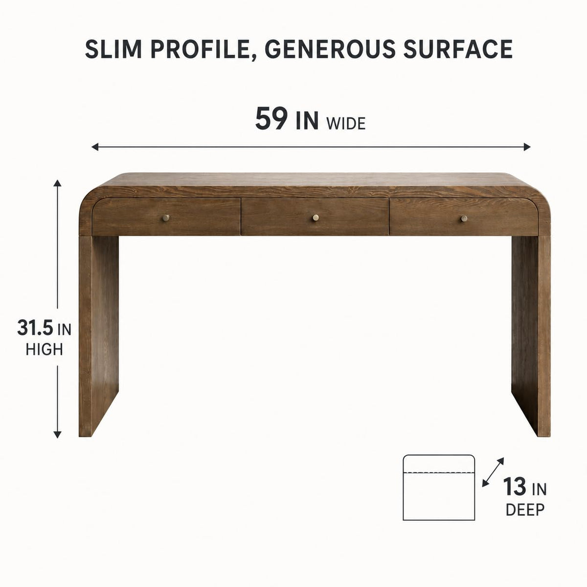 Jovrivoka 59-Inch Narrow Console Table