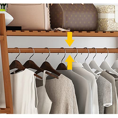 Coat Rack Clothes Rod Rack Shoe Bench Coat Stand Rack Hanger Clothing Racks Bamboo Garment Rack For Hanging Clothes Heavy Duty Rack With Shelves And Shoe Clothing Storage Organizer Open Coat Stands F