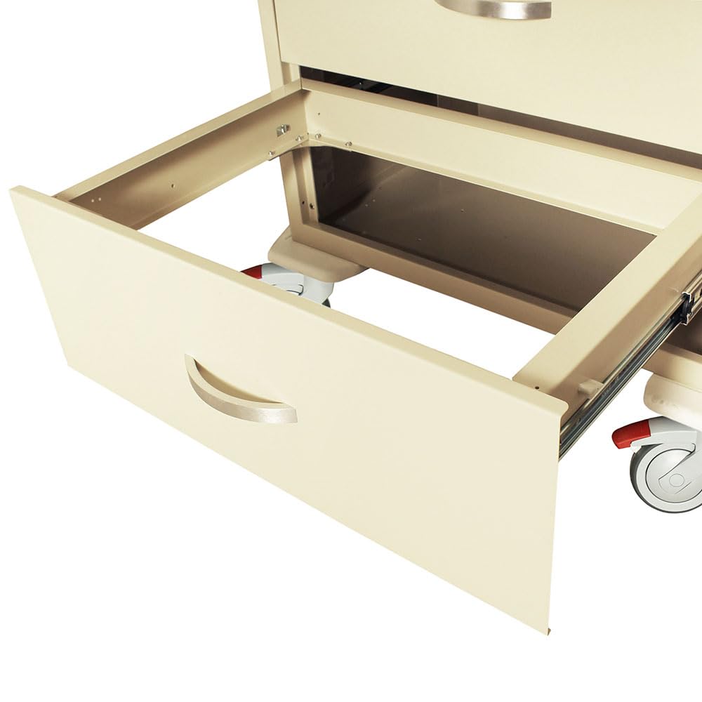 Harloff T-Series 4-Drawer Medical Storage Cart with E-Lock
