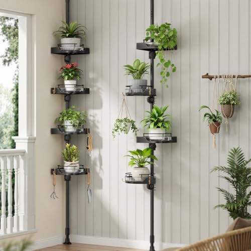 shuang qing Corner Shower Caddy Tension Pole Organizer