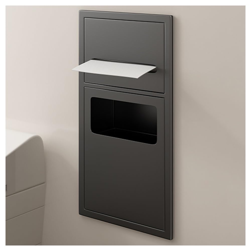 RJYYYDS Recessed Stainless Steel Shower Niche with Trash Bin
