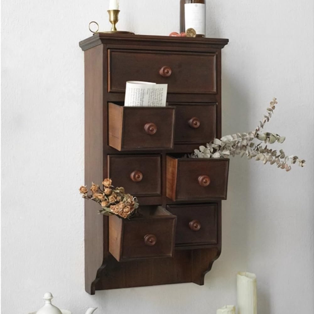 Wood Hanging Cabinet with Floating Shelves, Wall-Mounted Organizer for Living Room & Entryways, Lightweight Storage Solution, Stylish Home Decor, Space-Saving Design