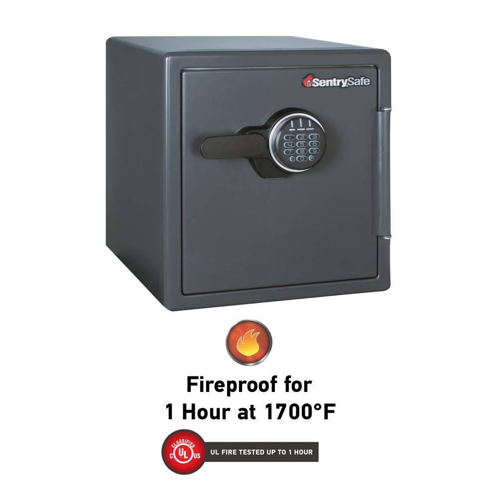 SentrySafe SF123ES Fireproof Safe with Digital Keypad 1.23 Cubic Feet,Black