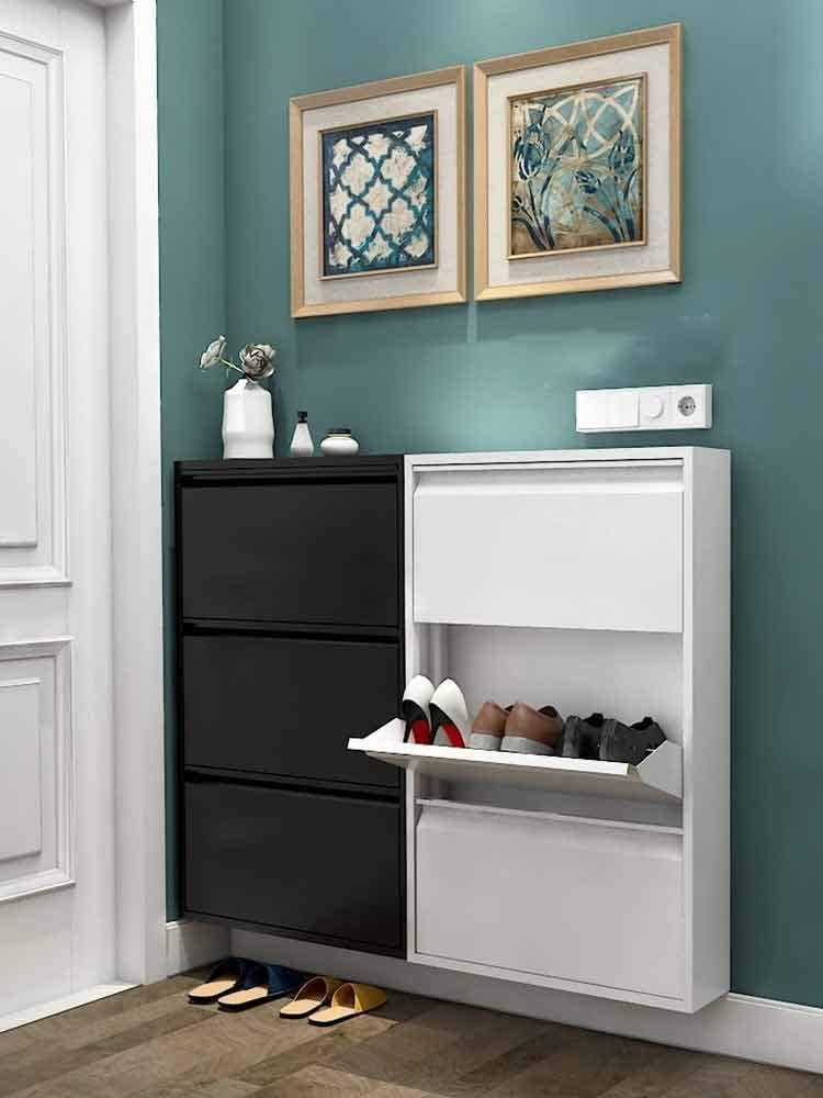 GGGUOJINN Fashion Shoe Cabinets Stand Modern Simple Portal Point Steel Hall Simple and Economical Dump Cabinet Corridor Storage Shoe Cabinet Shoe Changing Stool