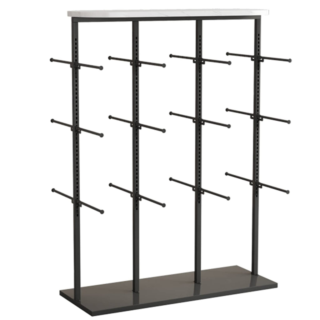 Garment Rack - Adjustable Double-Sided Hanging Rods for Clothing Store, Metal Storage Fixture for Underwear and Bra Display, Modern Space Saver Design