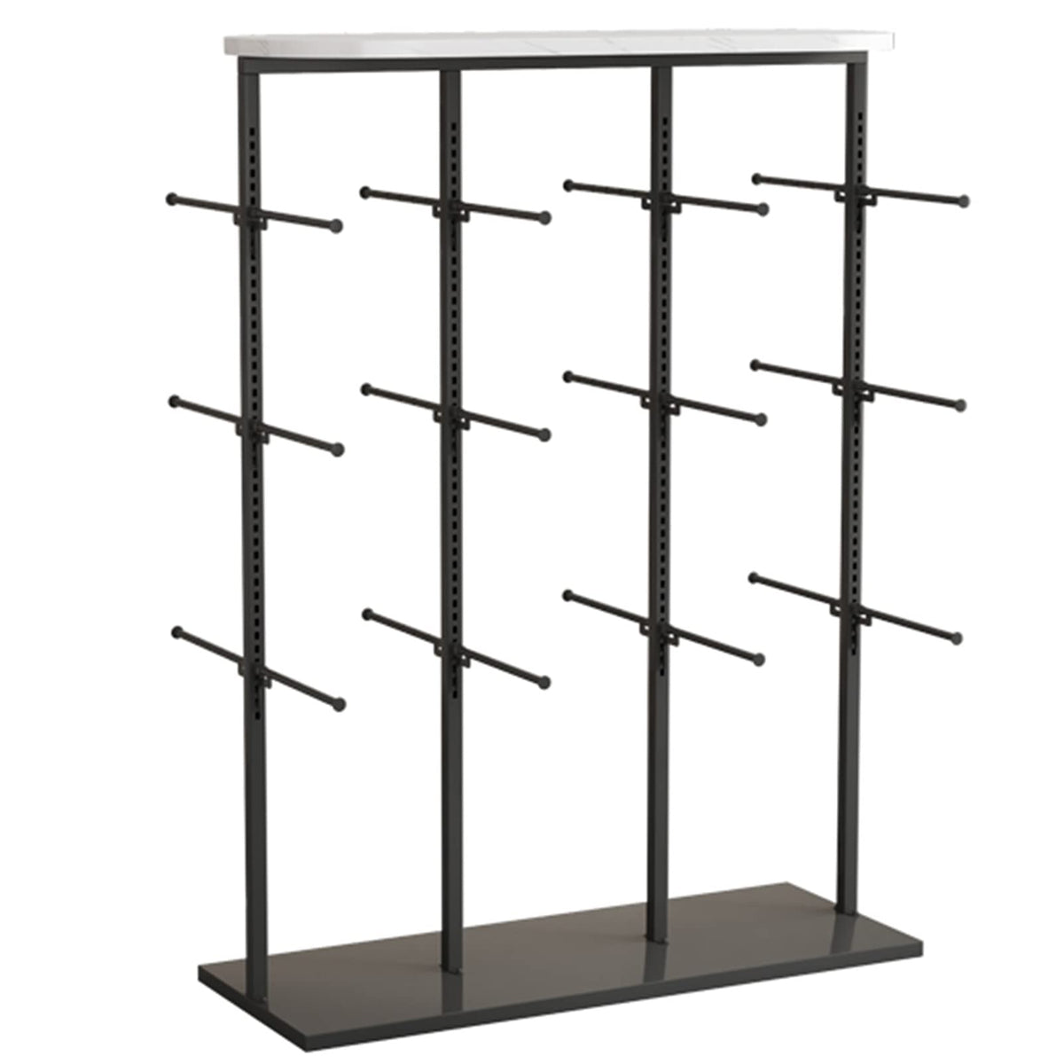 Garment Rack - Adjustable Double-Sided Hanging Rods for Clothing Store, Metal Storage Fixture for Underwear and Bra Display, Modern Space Saver Design