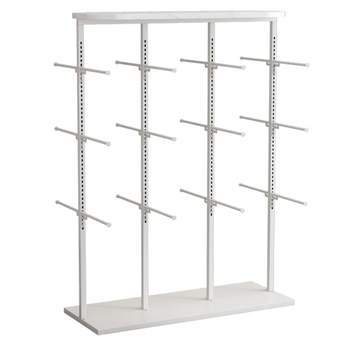 Garment Rack - Adjustable Double-Sided Hanging Rods for Clothing Store, Metal Storage Fixture for Underwear and Bra Display, Modern Space Saver Design