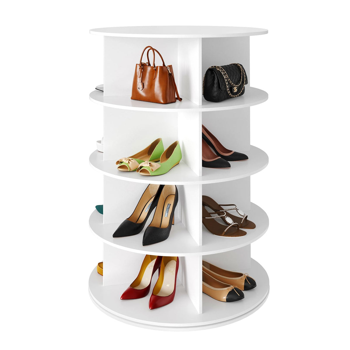 SpaceAid 7-Tier Rotating Shoe Rack Tower with 360° Storage
