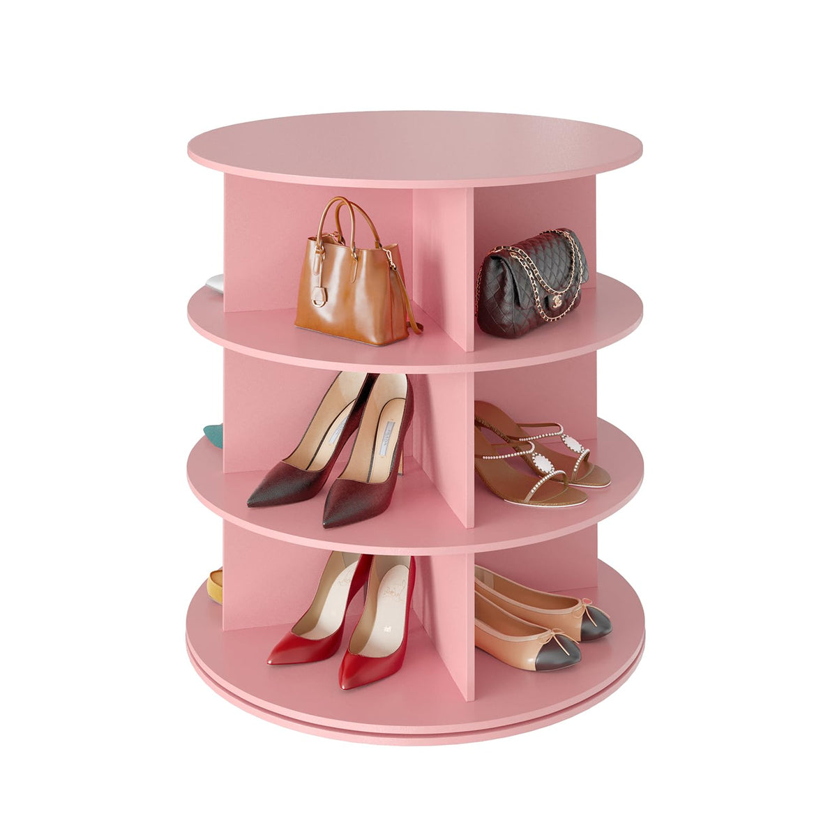 SpaceAid 7-Tier Rotating Shoe Rack Tower with 360° Storage
