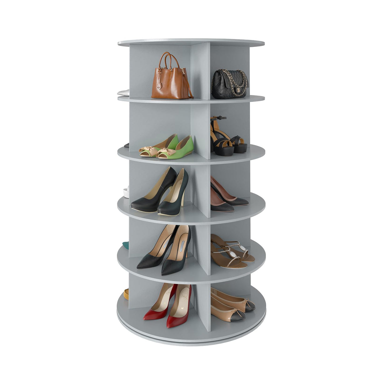 SpaceAid 7-Tier Rotating Shoe Rack Tower with 360° Storage