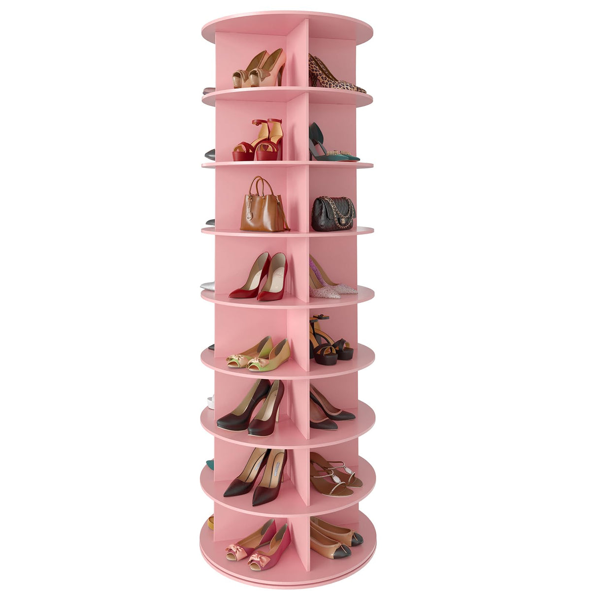 SpaceAid 7-Tier Rotating Shoe Rack Tower with 360° Storage