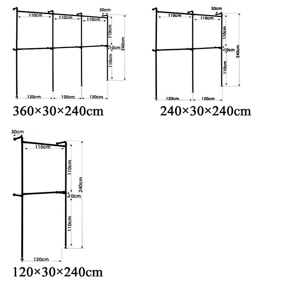 Garment Rack Wall Mounted Clothing Rack Clothing Store commercial Garment Rack Display Clothes Hanger for Hanging Clothes,Multi-functional Bedroom Organizer Storage Shelf for Organizing Clothes,Mall,S