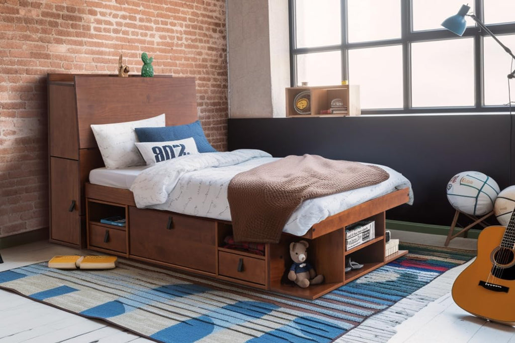 memomad Bali Storage Platform Bed with Drawers