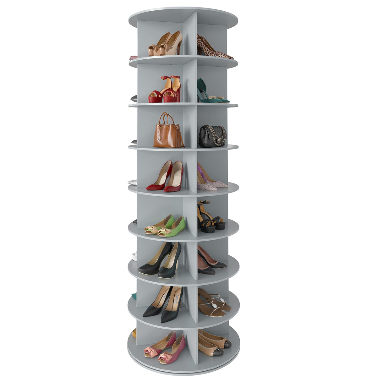 SpaceAid 7-Tier Rotating Shoe Rack Tower with 360° Storage