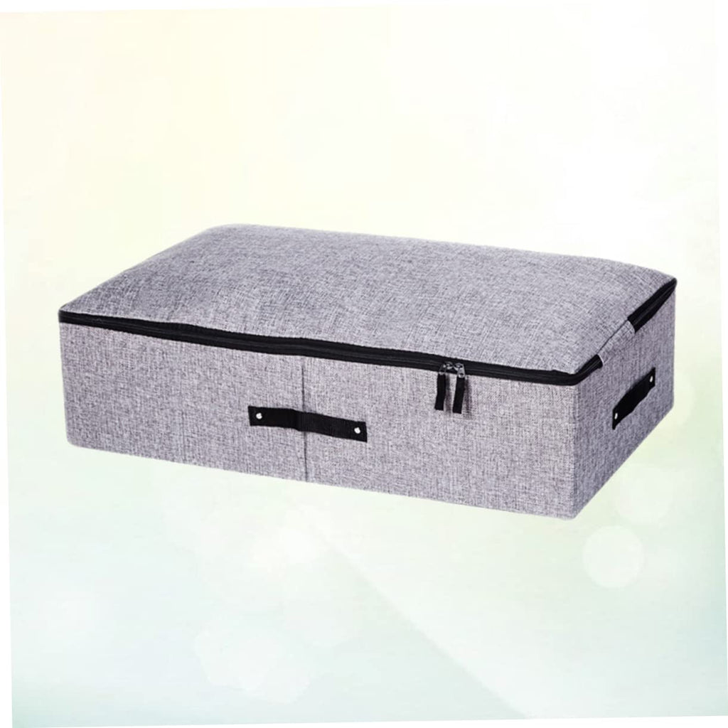 BUGUUYO Box Organizer Foldable Linen Cotton Storage under Bed Clothing