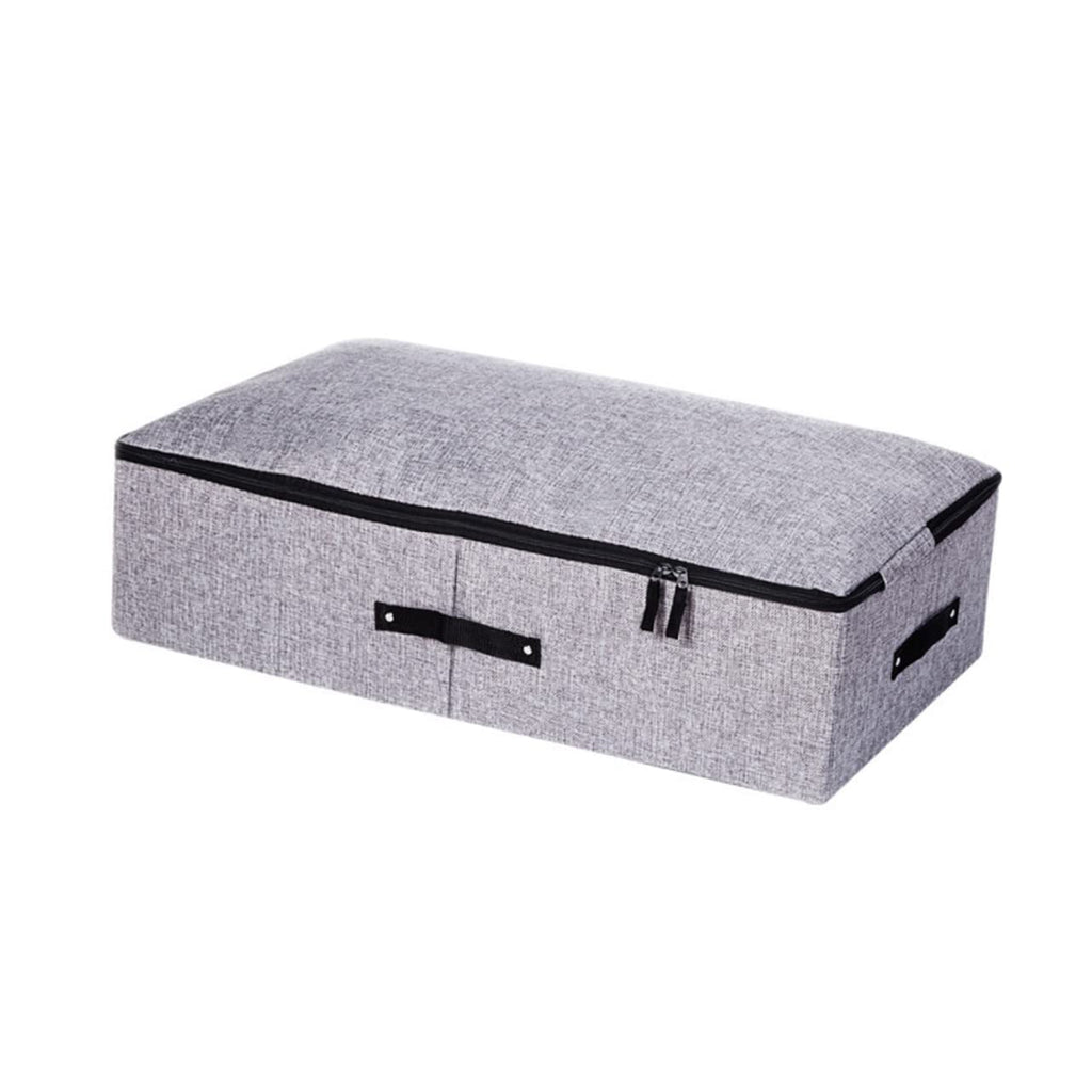 BUGUUYO Box Organizer Foldable Linen Cotton Storage under Bed Clothing