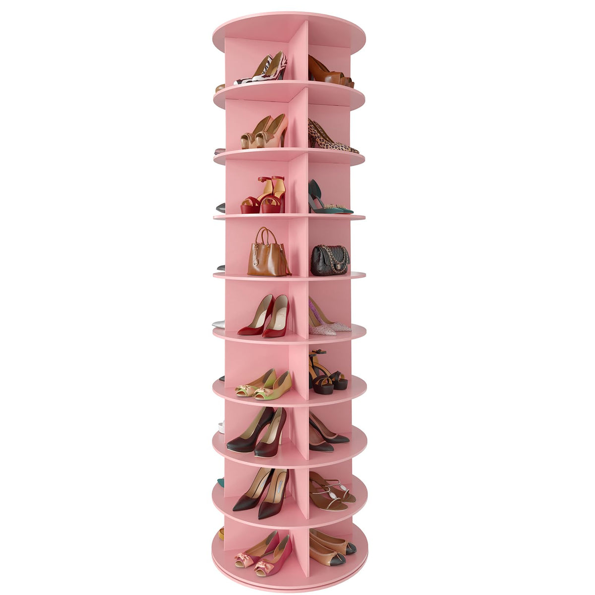 SpaceAid 7-Tier Rotating Shoe Rack Tower with 360° Storage