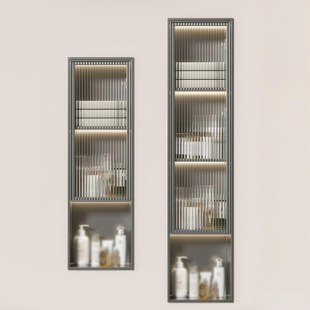 Built-in 304 Stainless Steel Bathroom Organizer Storage Toilet Paper Holder