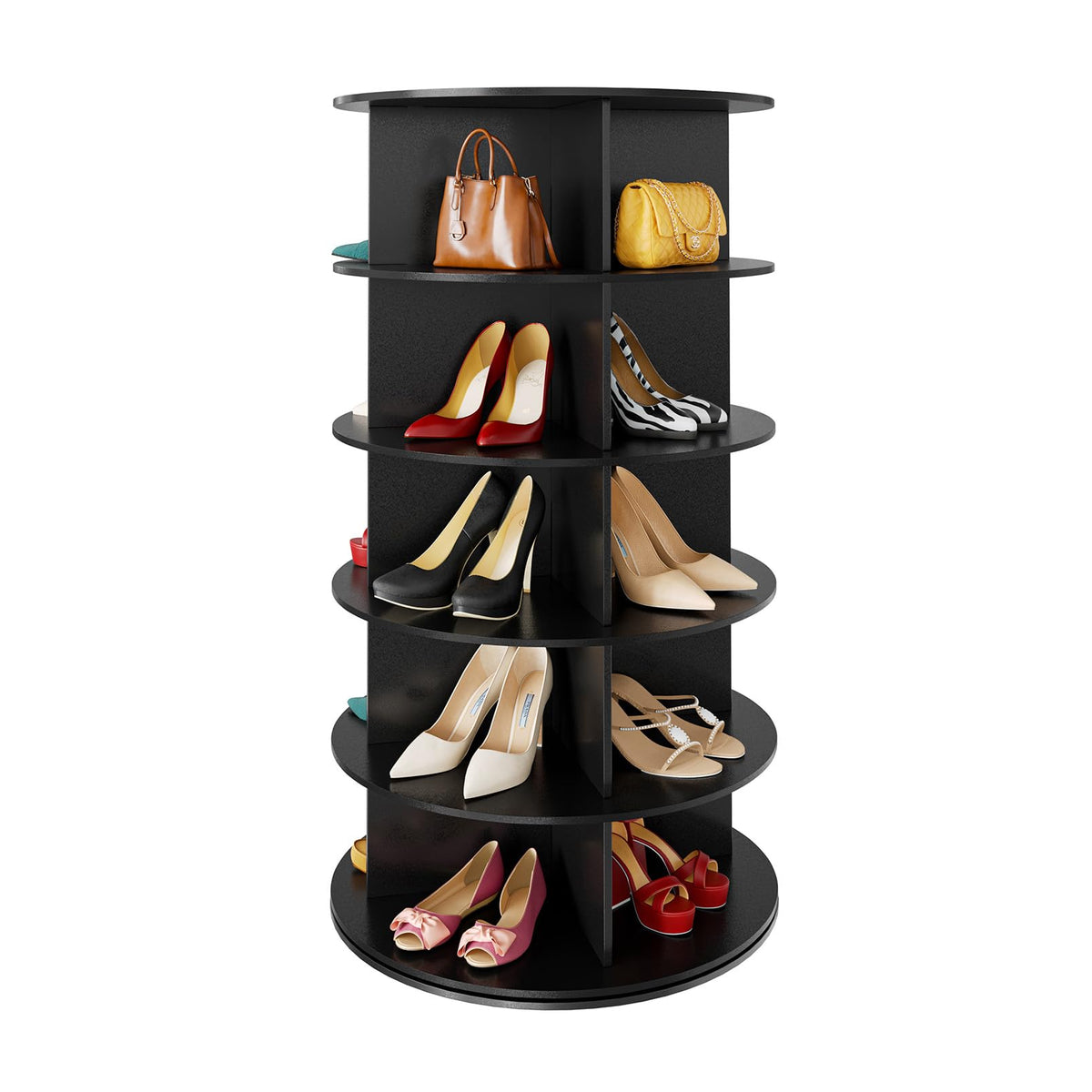 SpaceAid 7-Tier Rotating Shoe Rack Tower with 360° Storage