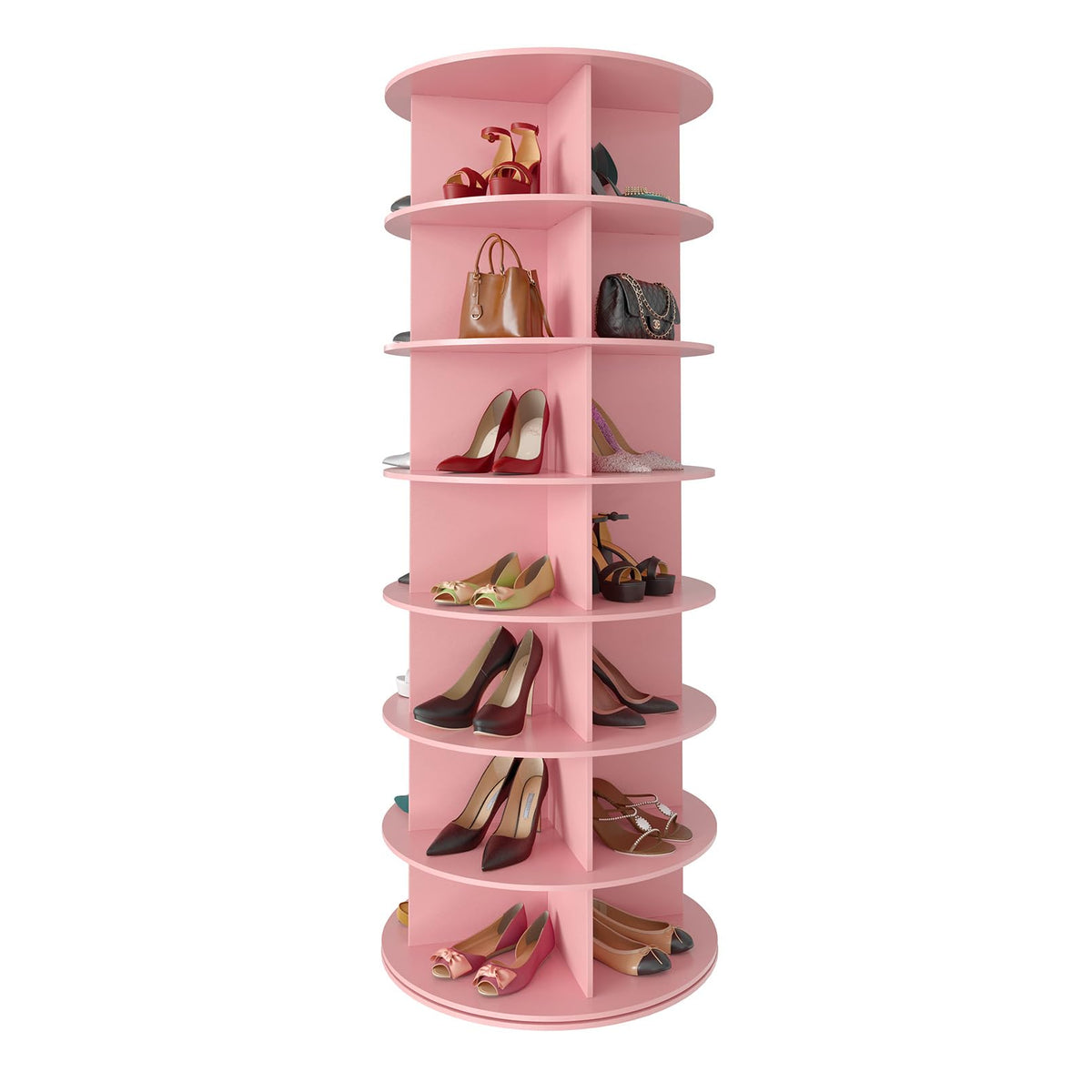 SpaceAid 7-Tier Rotating Shoe Rack Tower with 360° Storage