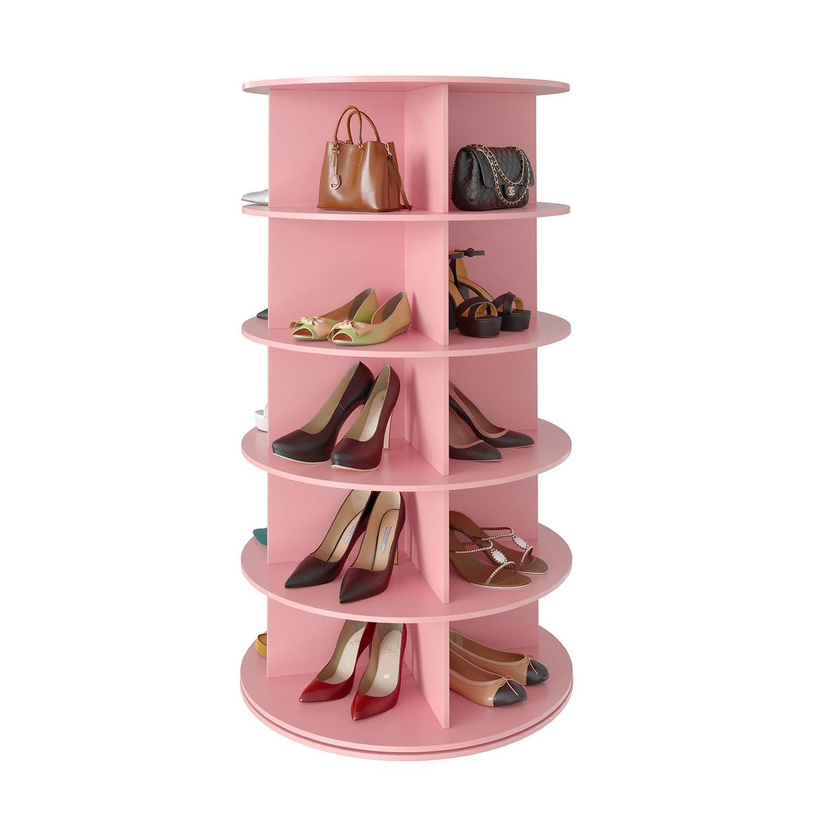 SpaceAid 7-Tier Rotating Shoe Rack Tower with 360° Storage
