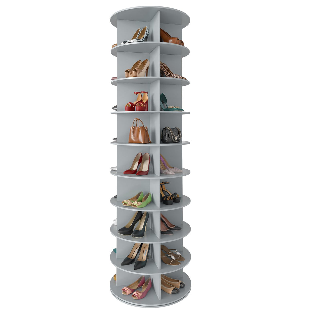 SpaceAid 7-Tier Rotating Shoe Rack Tower with 360° Storage