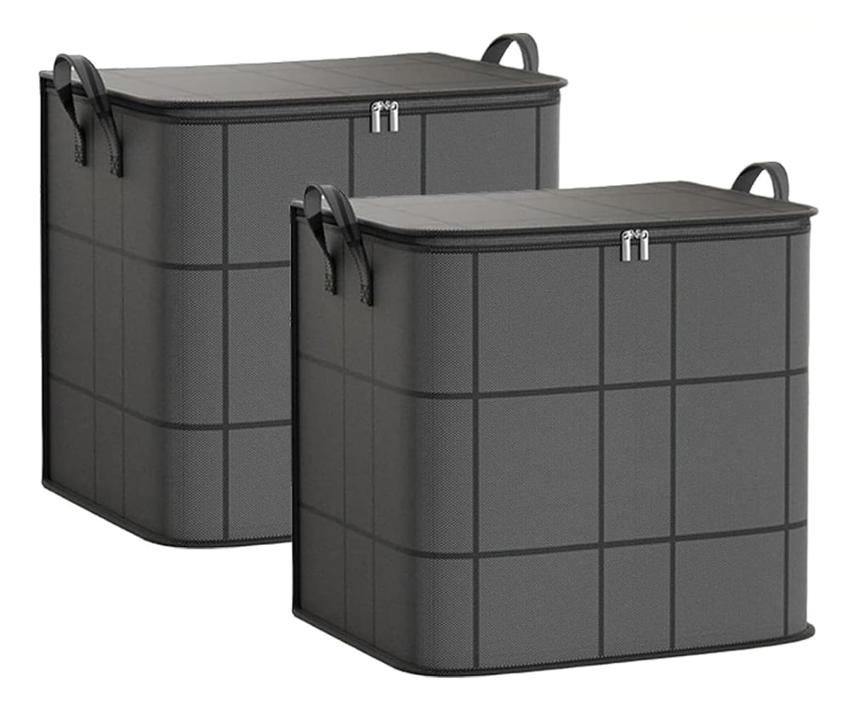 3-Pack 210L Extra-Large Fabric Storage Totes with Zippers
