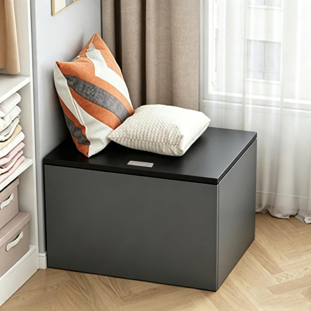 LBCZJYX Flip-Top Storage Bench with Hidden Compartment