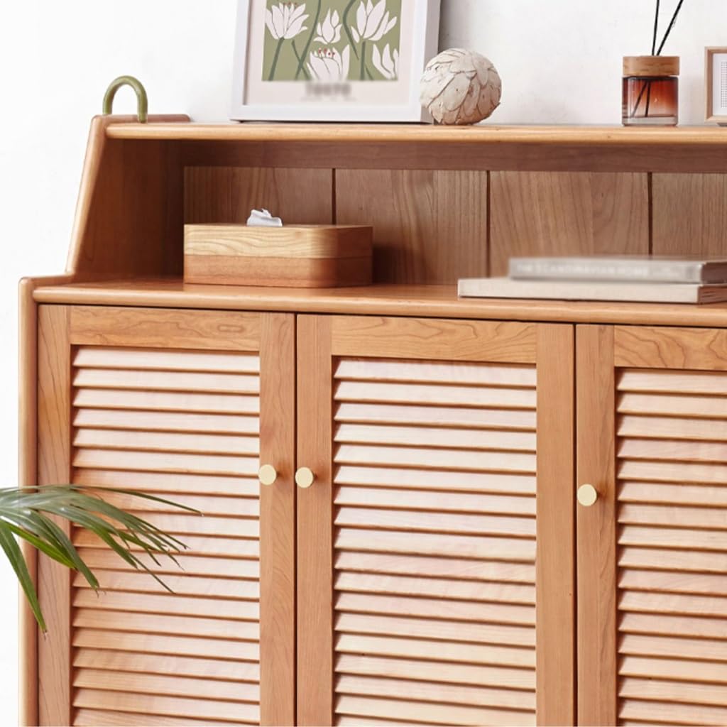 Shoe Organizer Solid Wood Shoe Cabinet Home Entrance Shoe Rack Cherry Wood Home Living Room Entry Storage Locker Shoe Rack for Entryway Shoe Rack for Closet (Size : B)