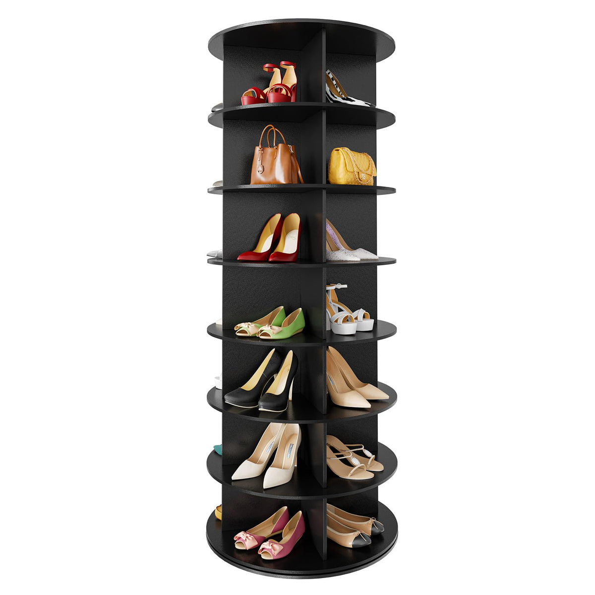 SpaceAid 7-Tier Rotating Shoe Rack Tower with 360° Storage