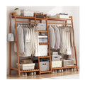 Coat Rack Clothes Rod Rack Shoe Bench Coat Stand Rack Hanger Clothing Racks Bamboo Garment Rack For Hanging Clothes Heavy Duty Rack With Shelves And Shoe Clothing Storage Organizer Open Coat Stands F