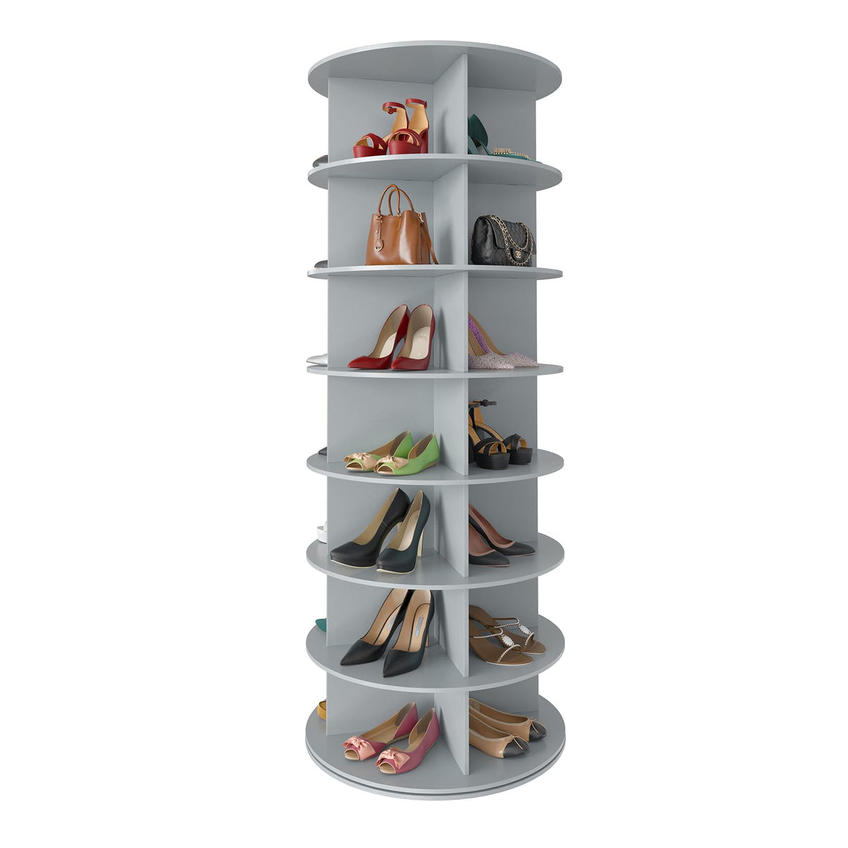 SpaceAid 7-Tier Rotating Shoe Rack Tower with 360° Storage