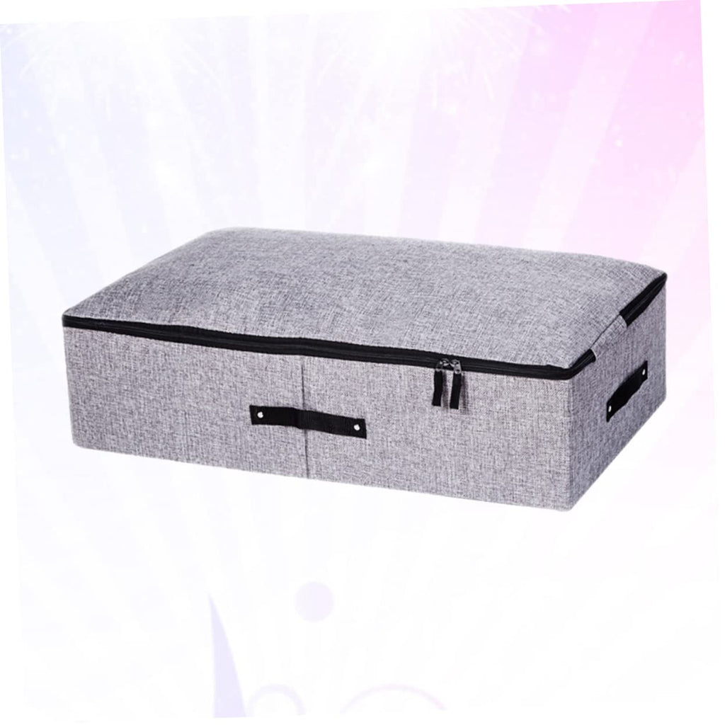 BUGUUYO Box Organizer Foldable Linen Cotton Storage under Bed Clothing
