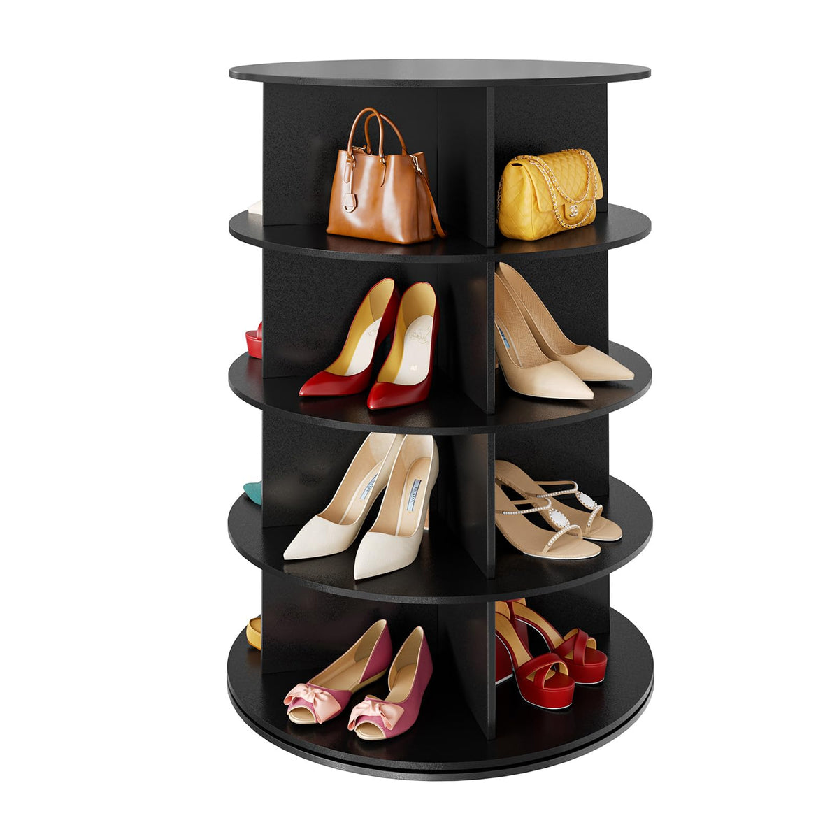 SpaceAid 7-Tier Rotating Shoe Rack Tower with 360° Storage