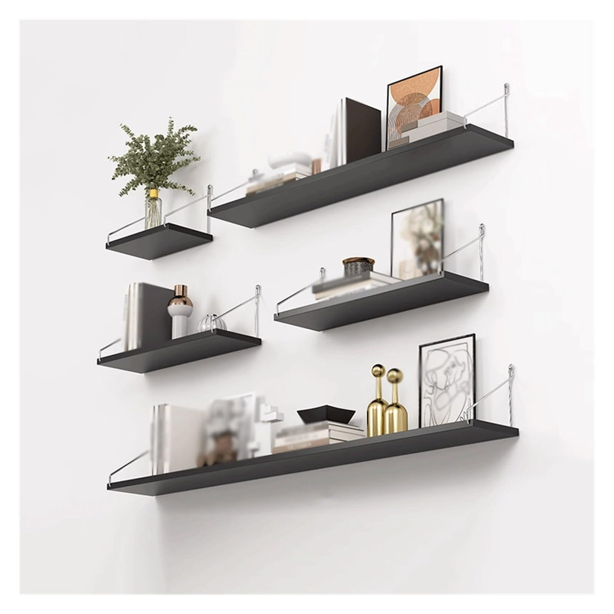 5-Piece Wall-Mounted Shower Caddy & Towel Rack