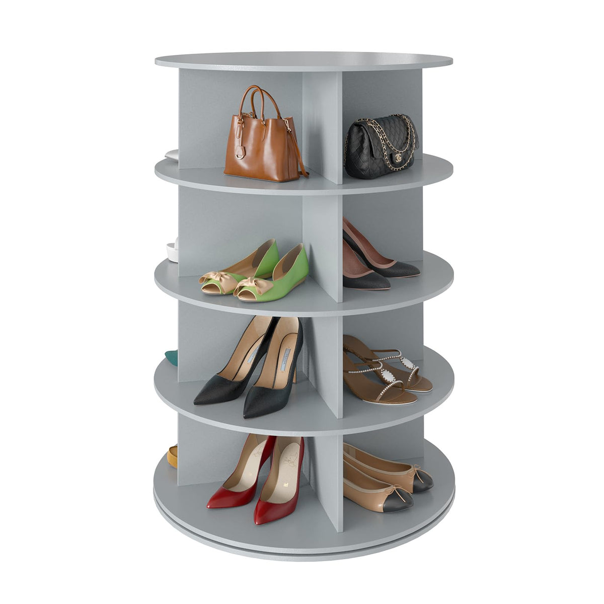 SpaceAid 7-Tier Rotating Shoe Rack Tower with 360° Storage