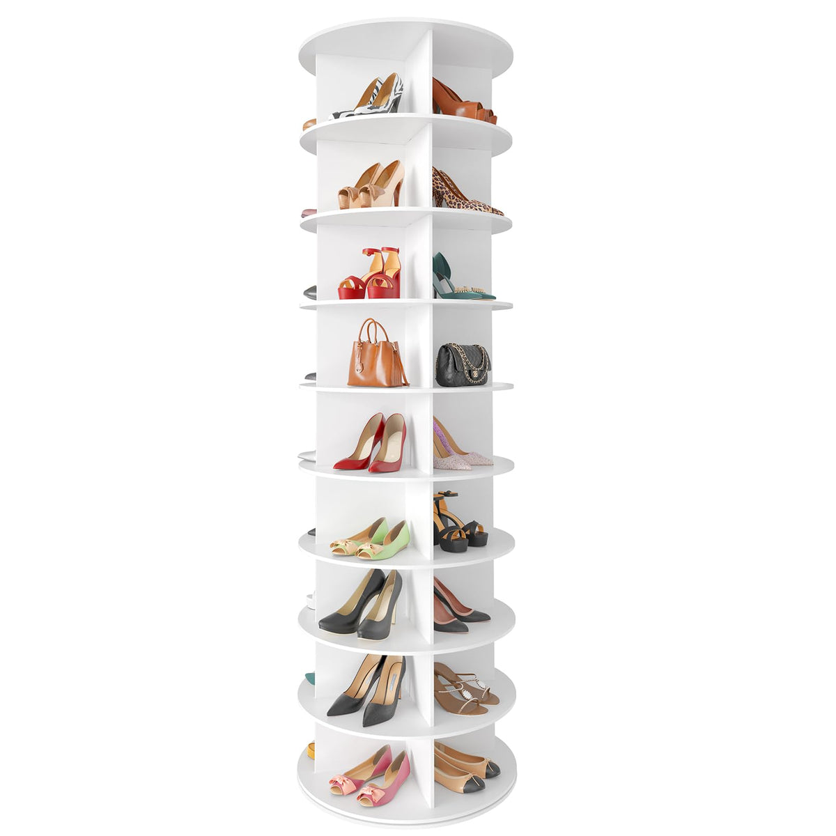 SpaceAid 7-Tier Rotating Shoe Rack Tower with 360° Storage