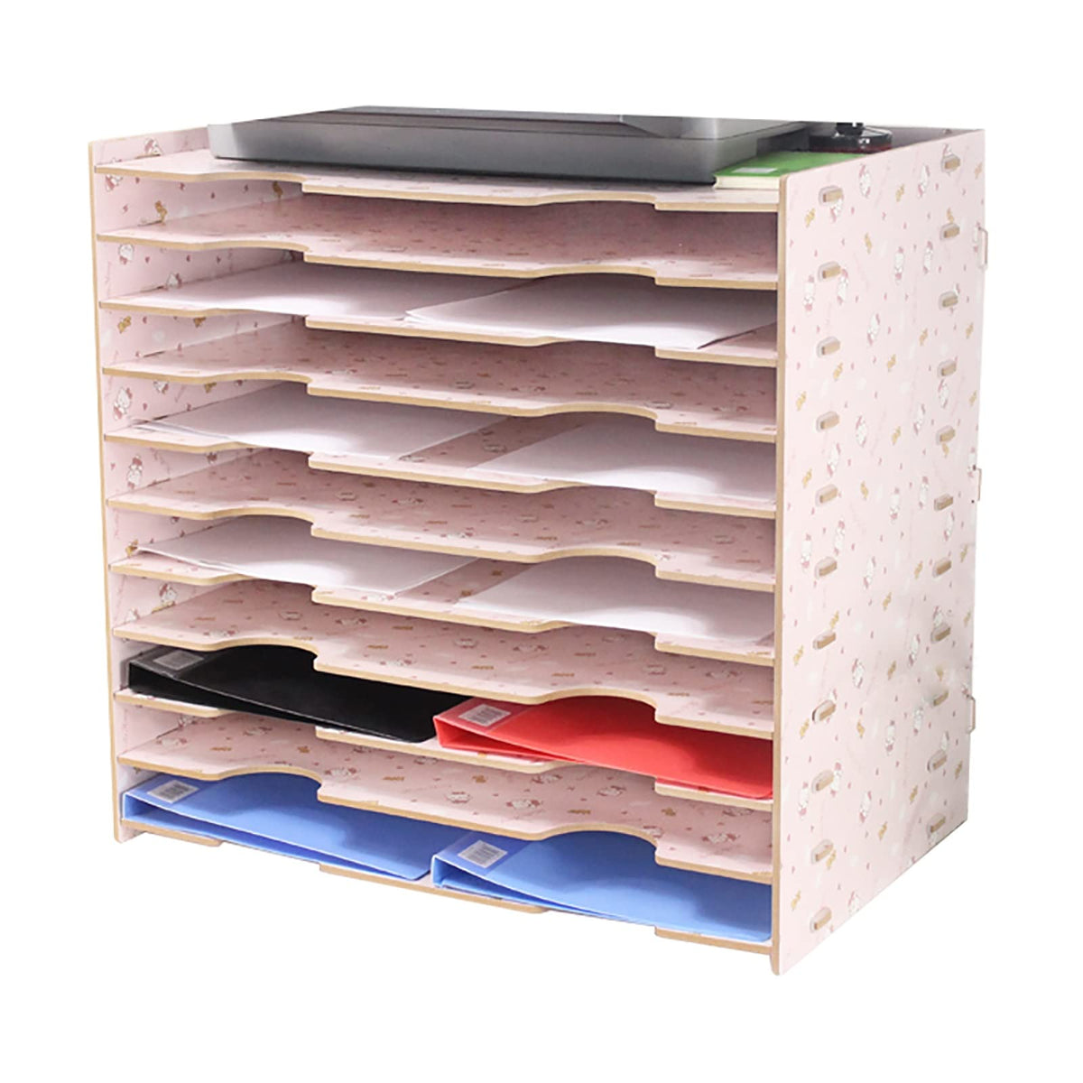 Multi-Layer A3 Desk Organizer with Stackable Paper Trays