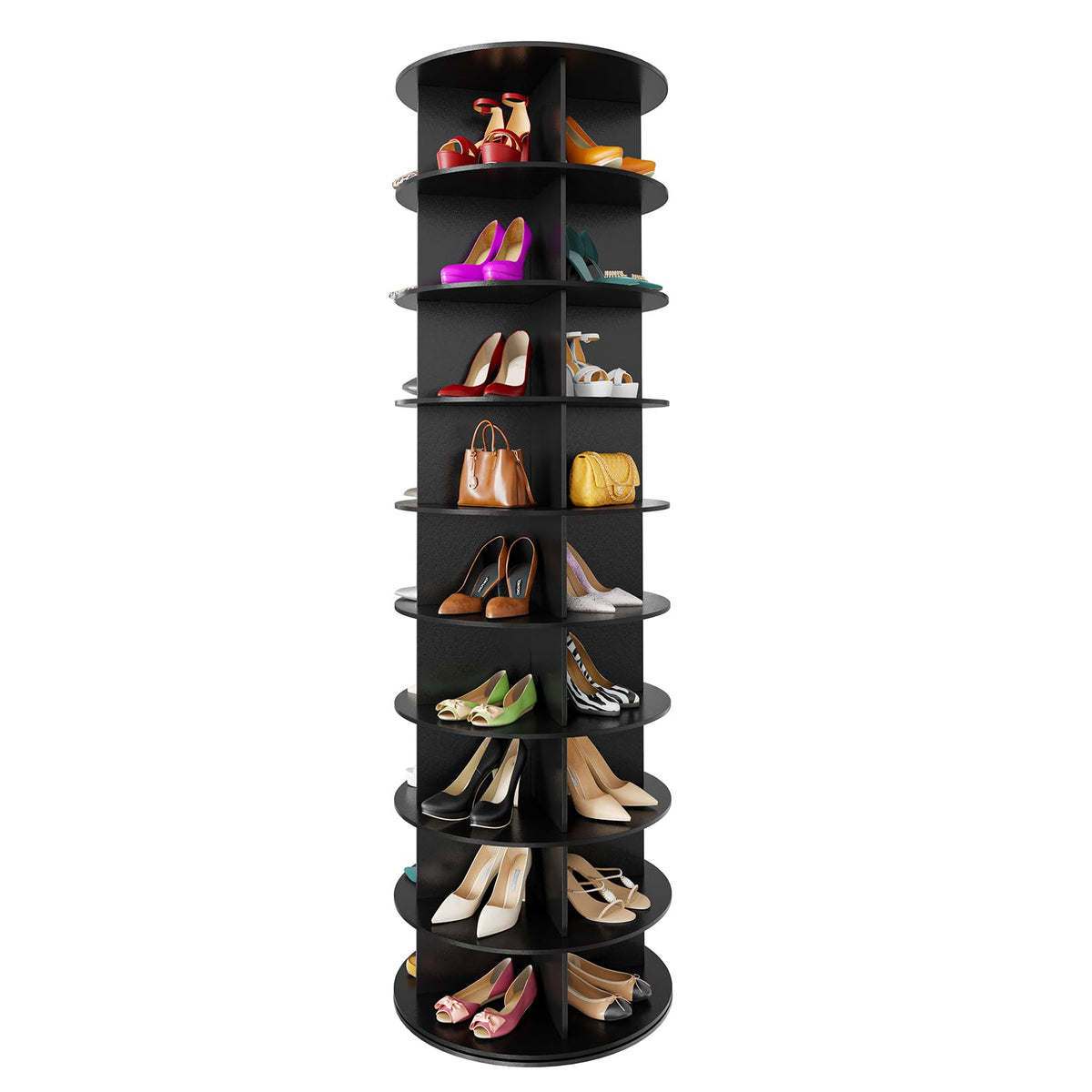 SpaceAid 7-Tier Rotating Shoe Rack Tower with 360° Storage